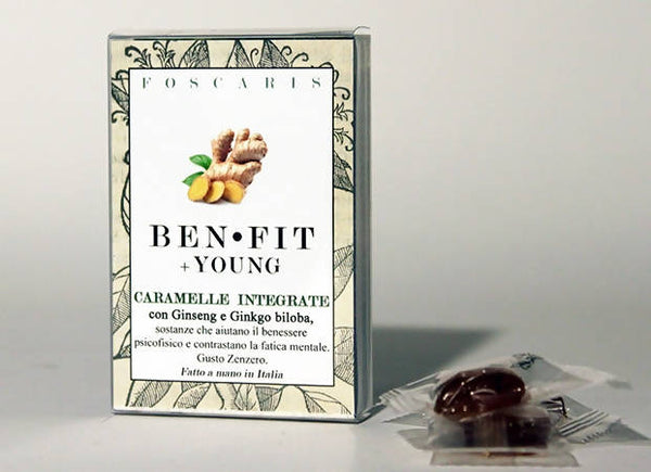 CARAMELLE IDEALI ANTIAGE, espositore da banco BENFIT +YOUNG