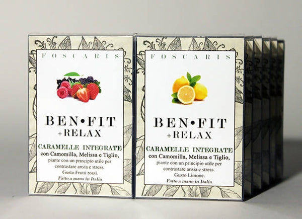 CARAMELLE IDEALI PER SPORT, DIETA, DIFESE, ANTIAGE, BENESSERE E RELAX; ESPOSITORE COMPLETO