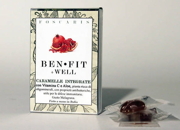 CARAMELLE IDEALI PER LE DIFESE, espositore da banco BENFIT +WELL