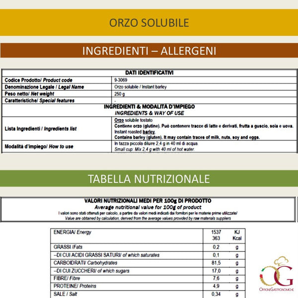 Orzo Solubile per Bar - officinegastronomiche