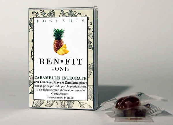 CARAMELLE IDEALI PER LO SPORT, espositore da banco BENFIT +ONE