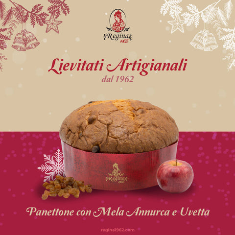 Regina Bakery - PANETTONE CON MELA ANNURCA E UVA SULTANINA - 1 kg